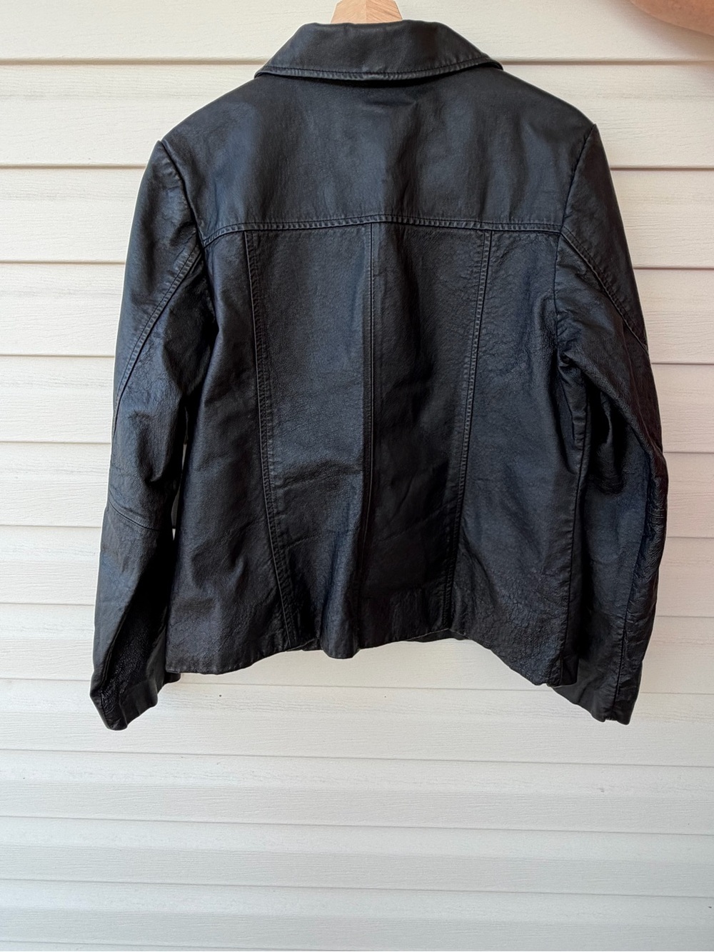 bagatelle Black Button-Front 100% Leather Jacket - Picture 2 of 7